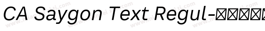 CA Saygon Text Regul字体转换